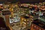 The Parkade building, the ONB building, and a look to the southeast from the roof of the 