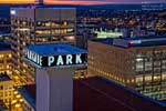 A view to the northwest of downtown Spokane, from the rooftop of the Old National Bank building