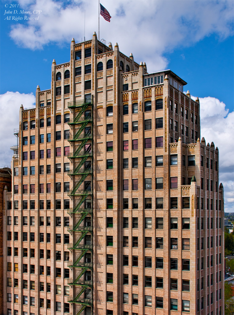 The Paulsen Building, viewed from the roof of the Hutton Building in downtown Spokane, Washington.