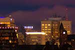 A quick look toward downtown Spokane from the parking lot on the east side of the Northwest Museum of Arts and Culture.    Spokane, Washington