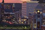 A  western view of Riverside Avenue from the rooftop of the Fernwell building.  Spokane, Washington