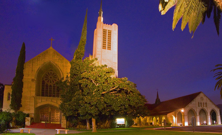 Riverside, California.  A downtown church.