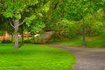     Walking westbound in Riverfront Park, August 2002.   Spokane, Washington.   