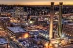 A southwest view from the roof of the Davenport Hotel Tower