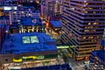 A north view of downtown Spokane from the roof of the Davenport Hotel Tower