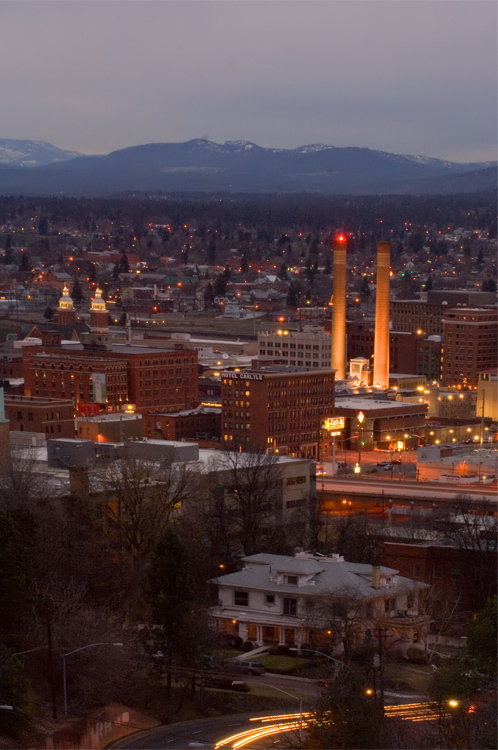 The Steam Plant Square, looking north, Spokane