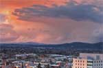 A spring storm over the area of Mt. Spokane.    Spokane, Washington