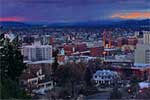 A look toward the Northeast, and the storm remnants over Mt. Spokane