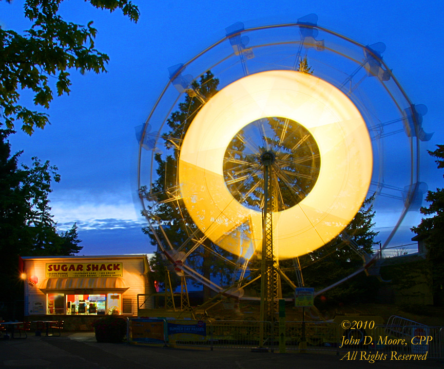 A donut hole in the middle of Spokane's Riverfront Park.