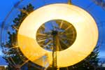 A donut hole in the middle of Spokane's Riverfront Park.  With help from a very friendly RFP employee, she turned on the ride so I could catch the profile in the increasing darkness.