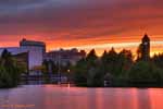 A late September sunset," over Riverfront Park.   Spokane, Washington