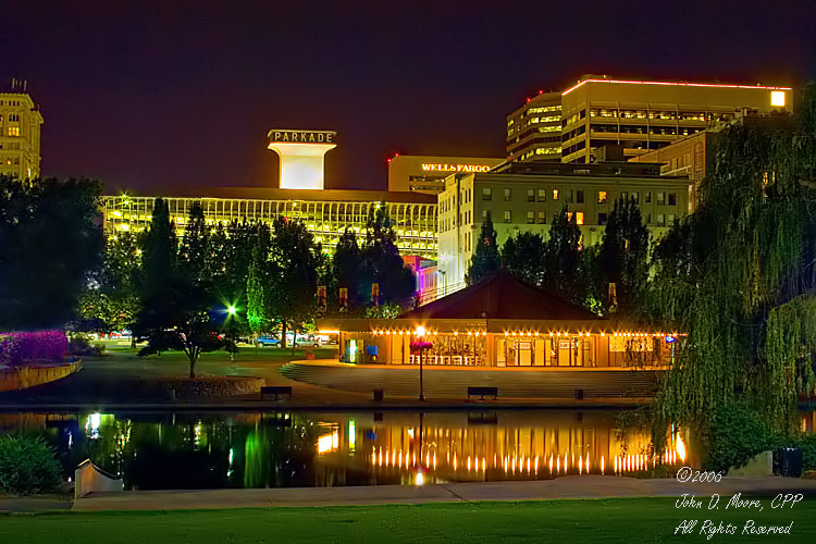 A view from Riverfront Park, facing south towards downtown, Spokane, Washington