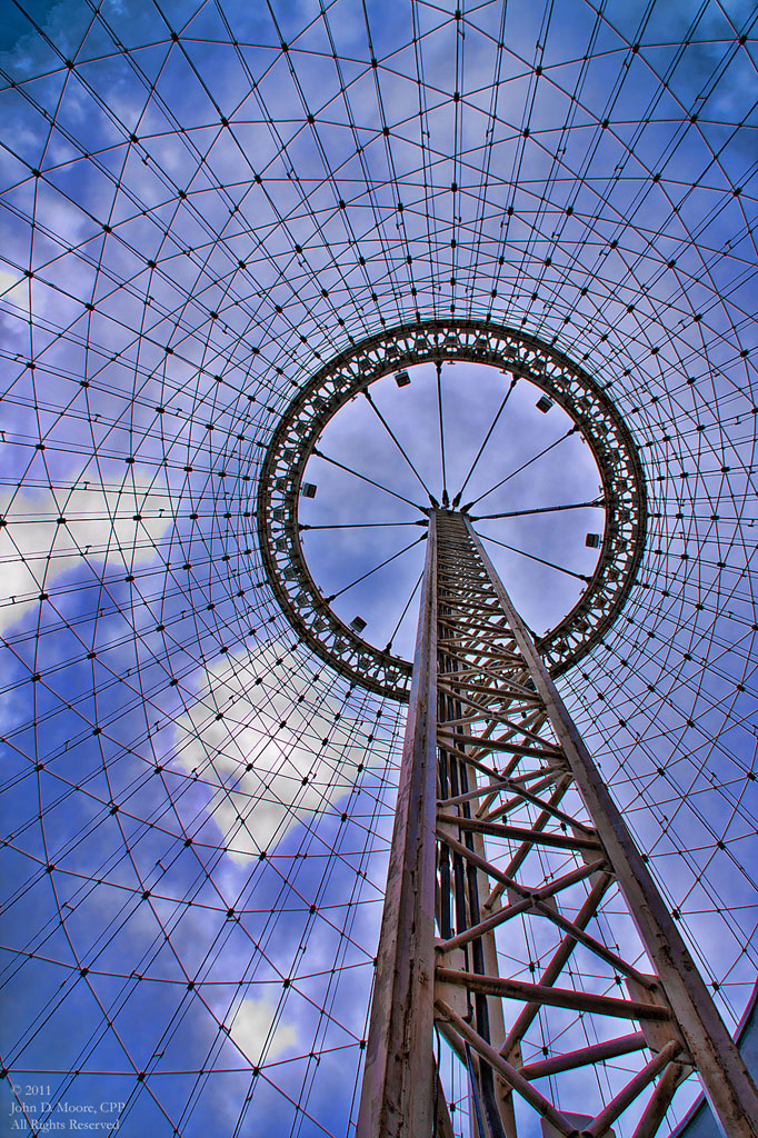 Support structure at the former US Pavilion in Spokane's Riverfront Park.