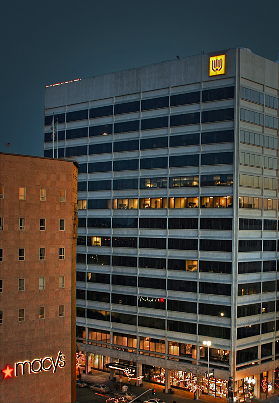 A look southeast, toward Spokane's Washington Mutual Building.