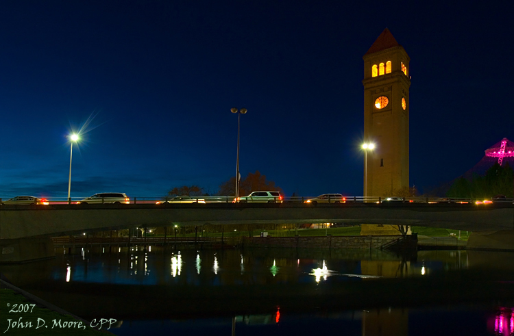 A southbound traffic jam on Spokane's Washington couplet.