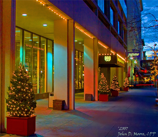 Washington Mutual decorations, Main and Howard Street