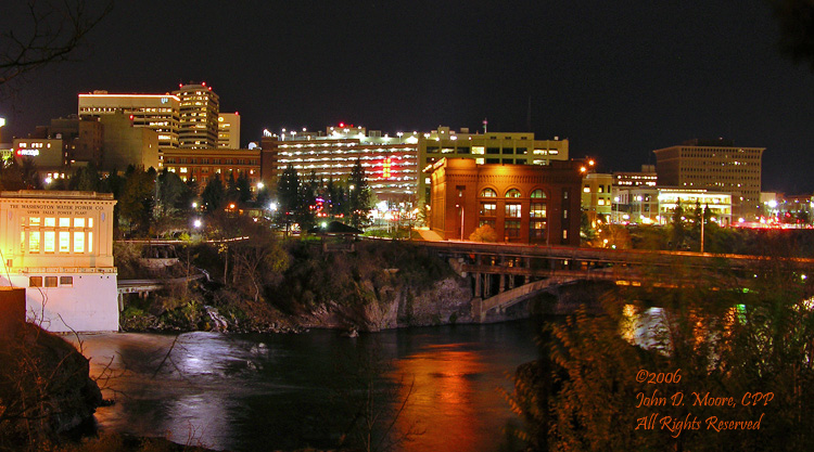 Post street bridge, Washington Water Power building,  Spokane, Washington