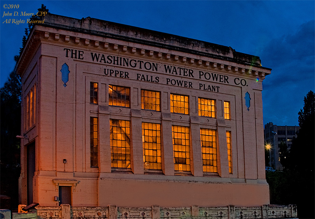The Washington Water Power Co., Upper Falls Power Project, in Spokane's Riverfront Park.